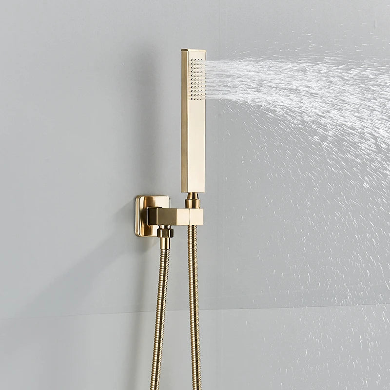 Quyanre Bathroom Wall Mounted Rainfall Shower System