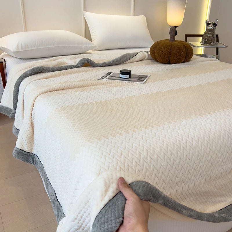 KDV Milk Velvet Blanket For Bed Spring Autumn Grade A