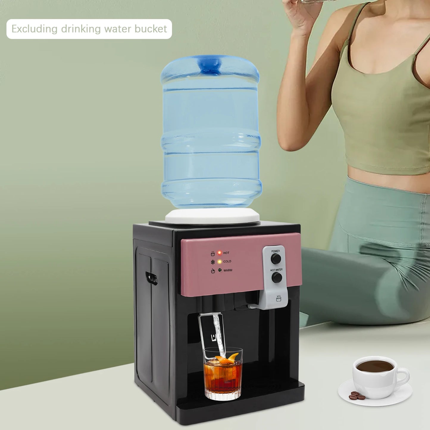 Countertop Hot Cold Water Dispenser One Hand Spout Burn Protection