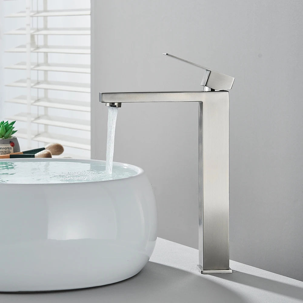 Onyzpily Stainless Steel Deck Mounted Bathroom Basin Faucet