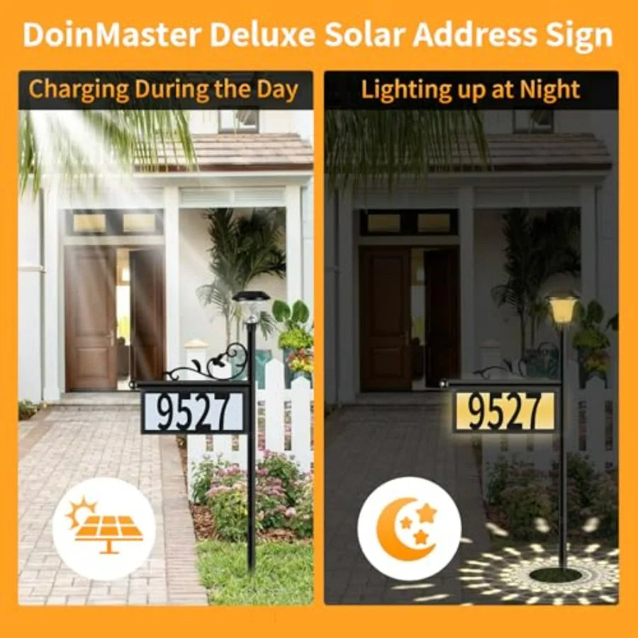 Deluxe Solar House Numbers Display 0 to 9 50 Customizable