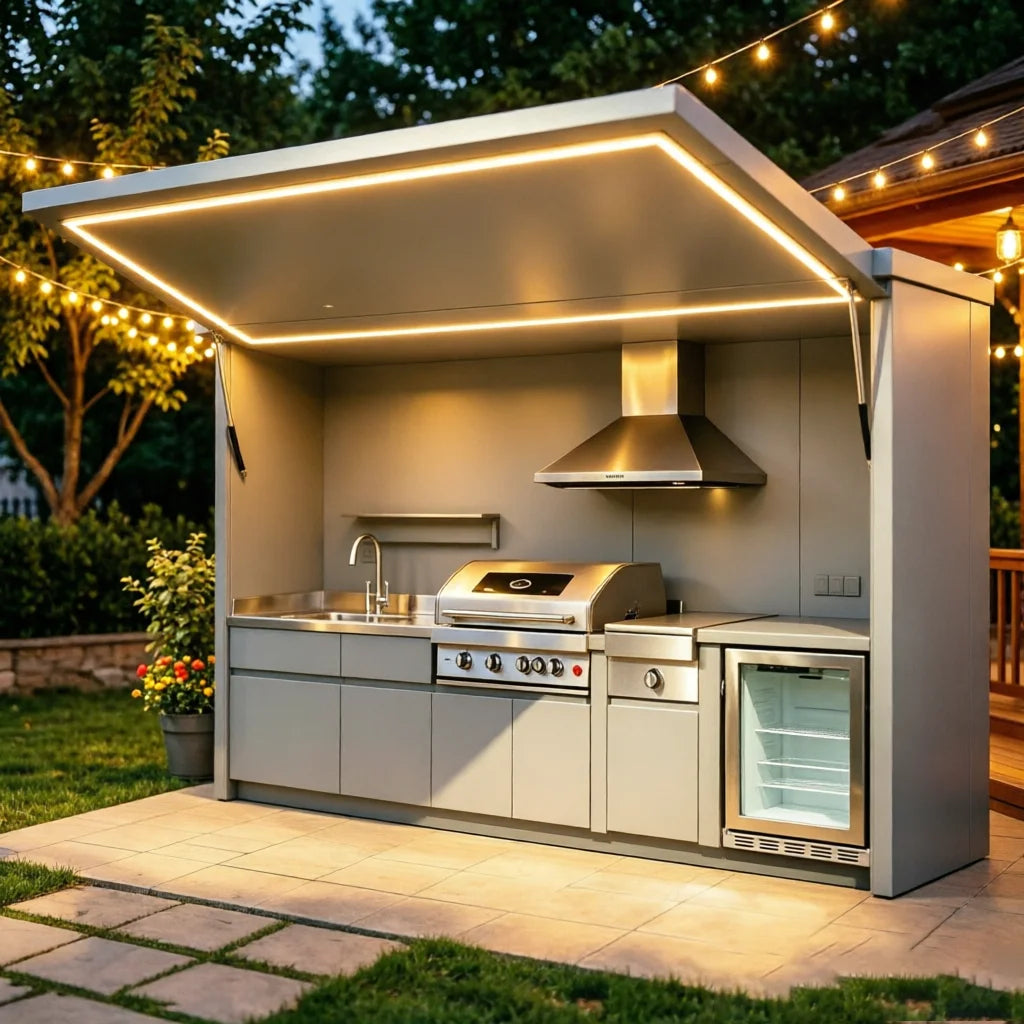 Rust Resistant Modular Outdoor Kitchen Cabinet With Stainless Steel Construction