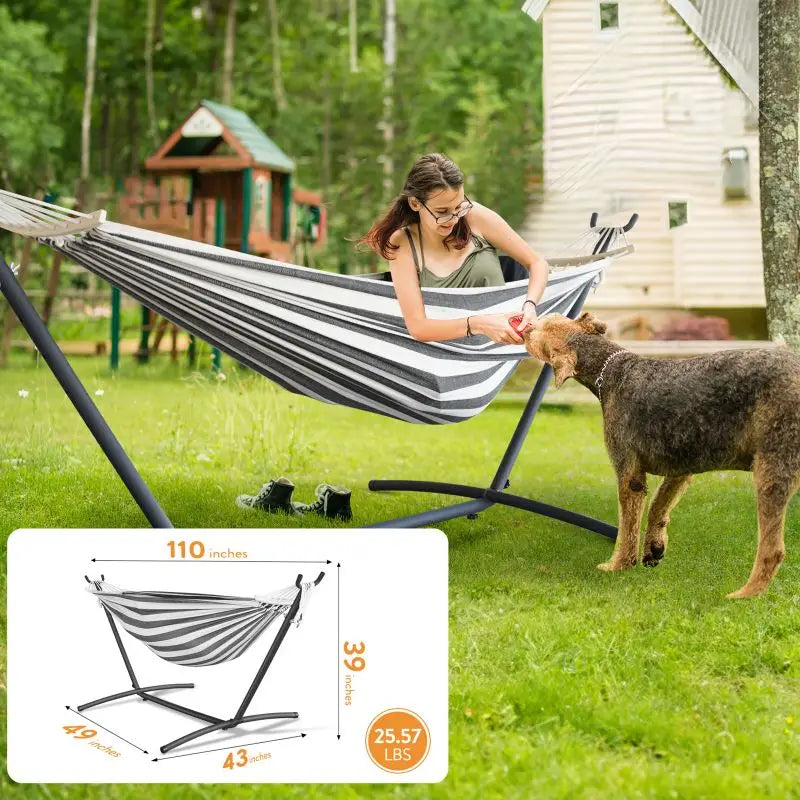 Gyroor Adjustable Hammock Stand With 600lb Capacity And Storage Bag