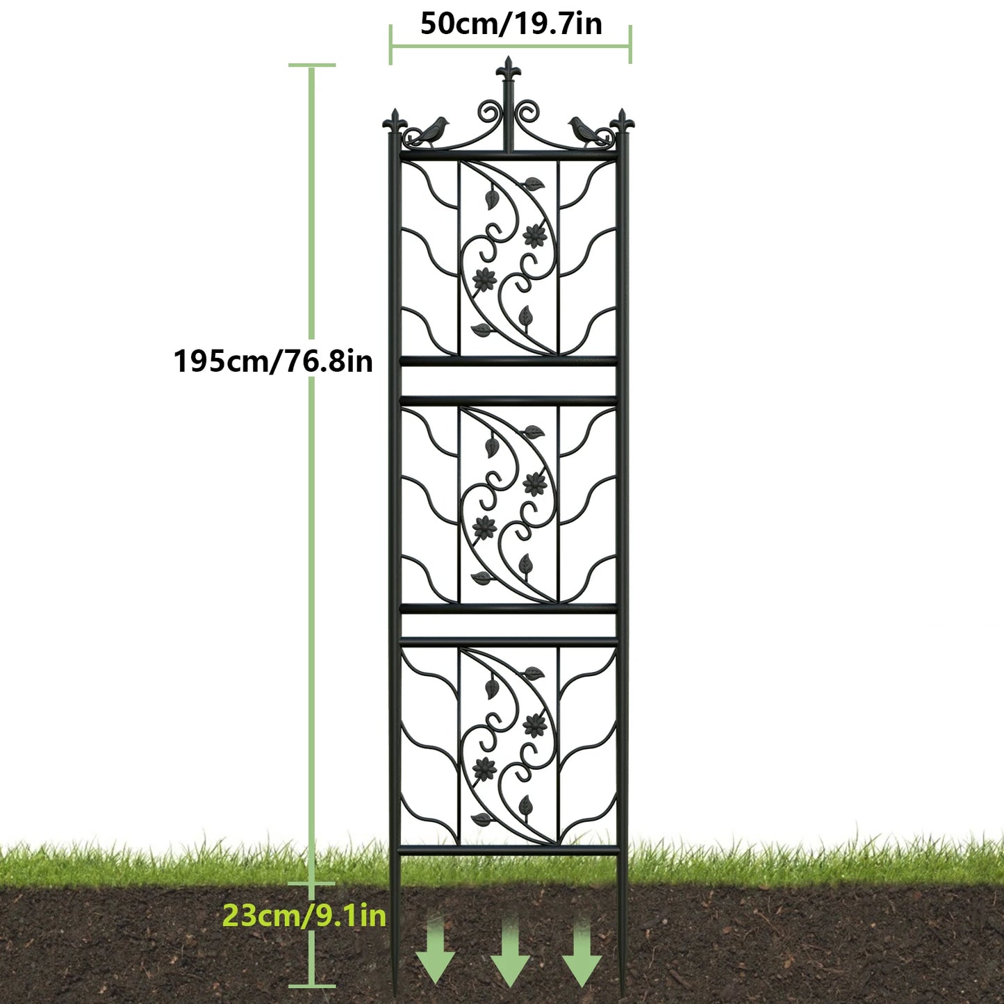 Decorative Outdoor Metal Garden Trellis Lattice Panel For Climbing Plants