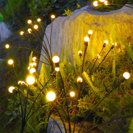 Eight Head Solar Firefly Lights Outdoor Waterproof Garden Decor