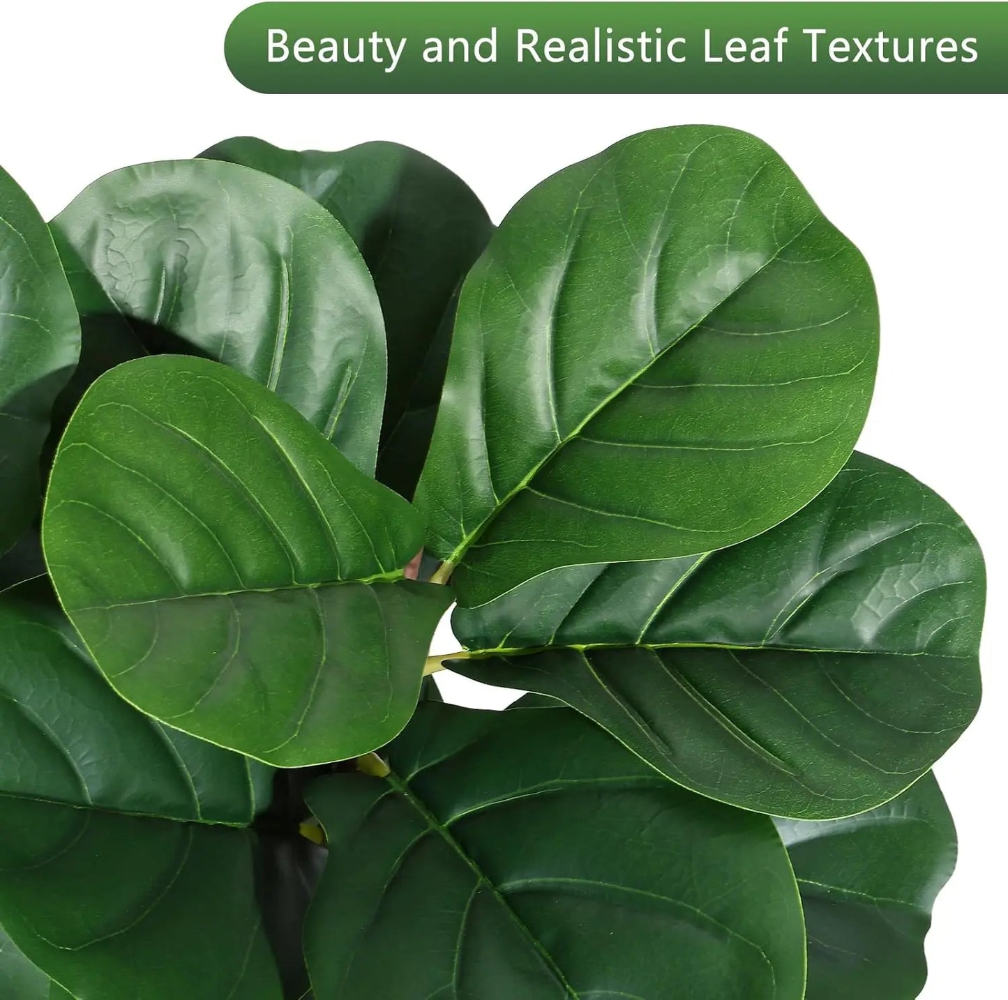 HiMISS Fiddle Leaf Fig Tree Artificial Planter Home Decor
