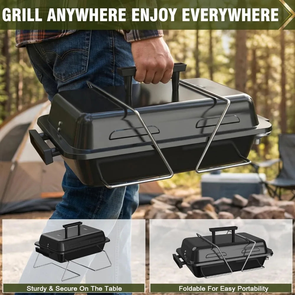 NBVCX Portable 2in1 Propane Grill With Foldable Legs