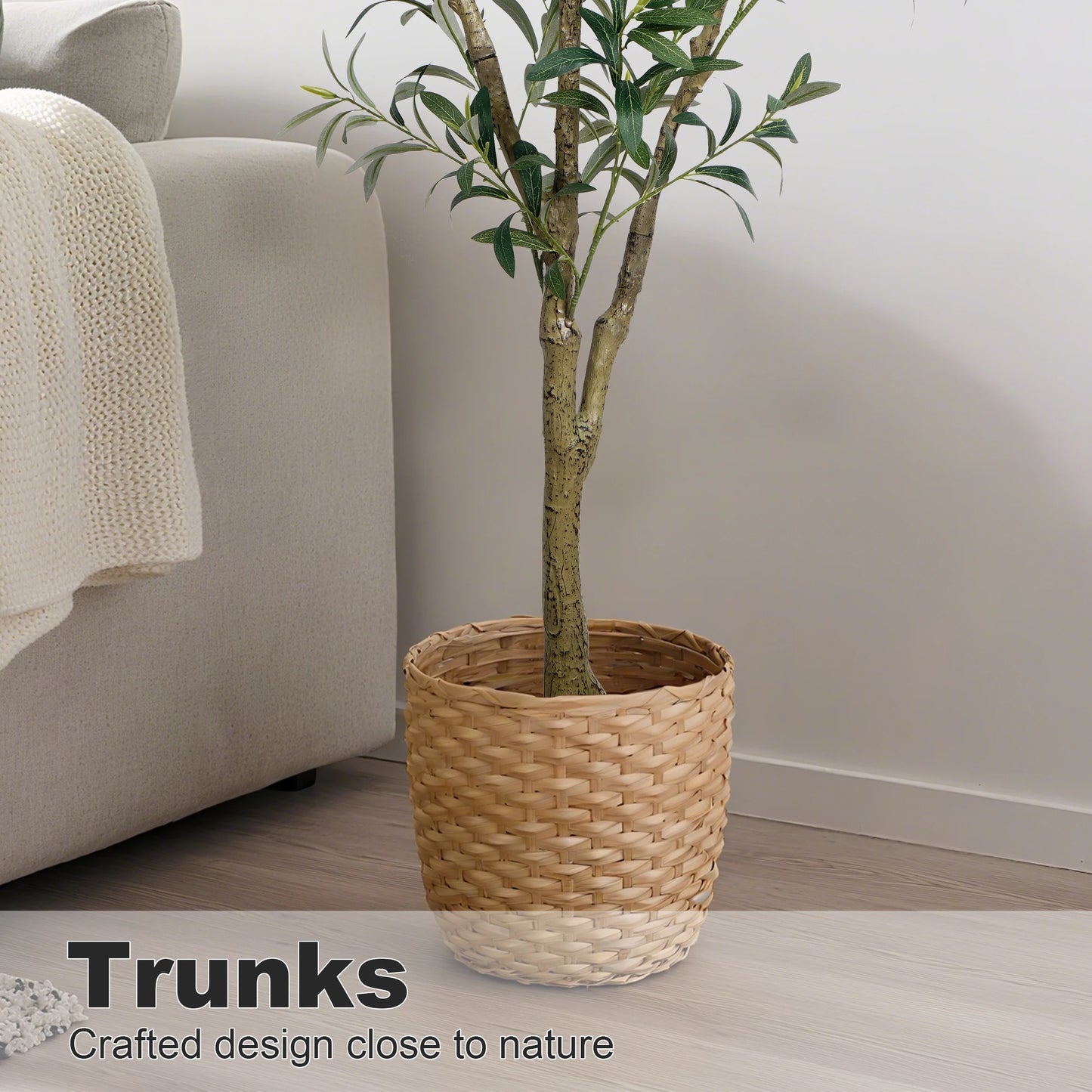 Olitree CN Olive Tree Artificial Indoor Plant With Wood Trunk