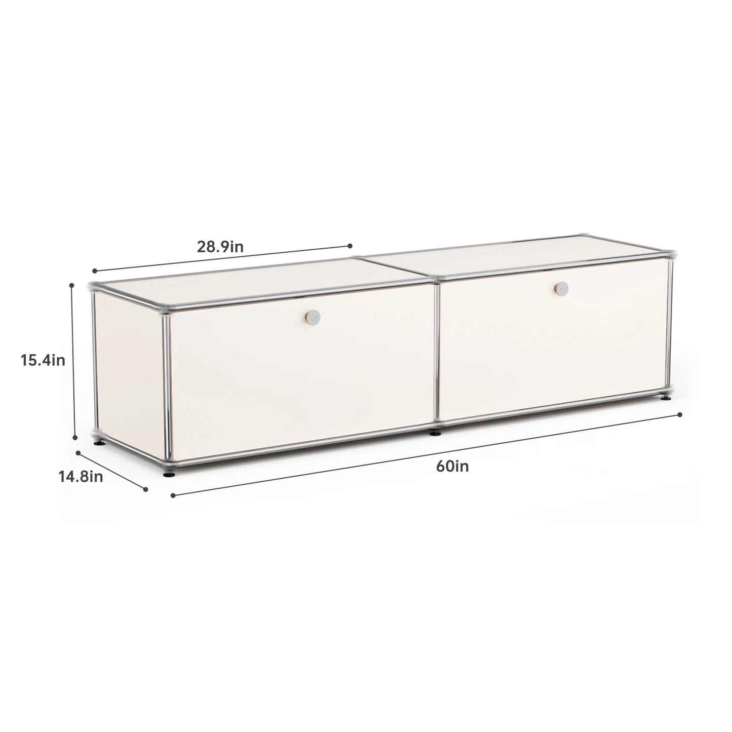 Metal Storage Cabinet TV Stand for Living Room and Office