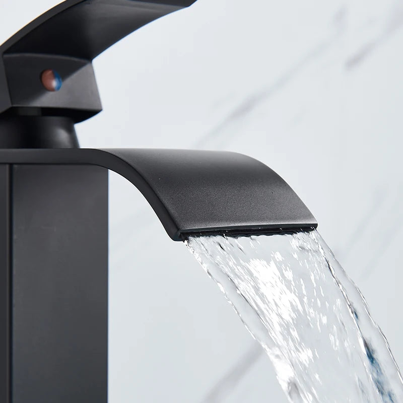 Saeuwtowy Single Handle Waterfall Bathroom Basin Faucet