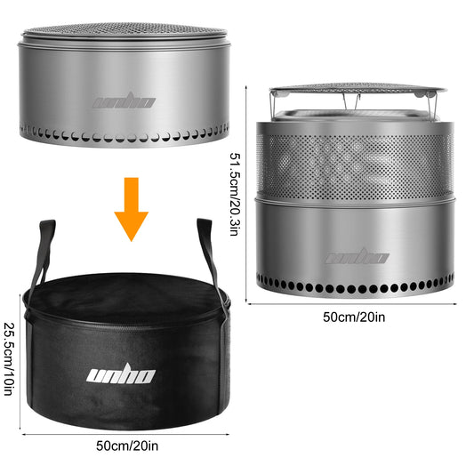 Smokeless Stainless Steel Outdoor Wood Burning Fire Pit
