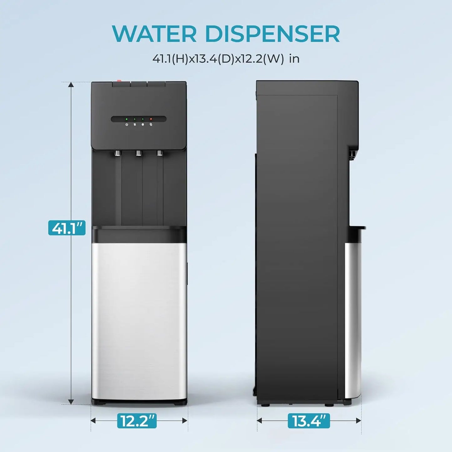 XMSJ Bottom Loading Water Cooler Dispenser 5 Gallon Bottle With Cold Warm Hot