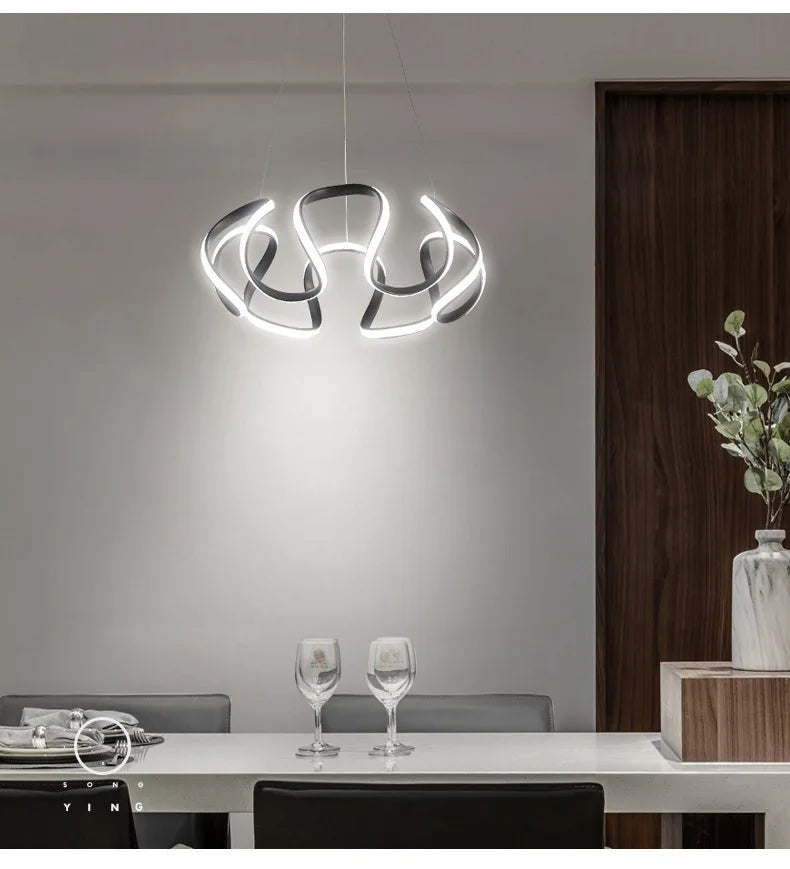 VETRULUS Modern Pendant Light LED Chandelier For Living Room