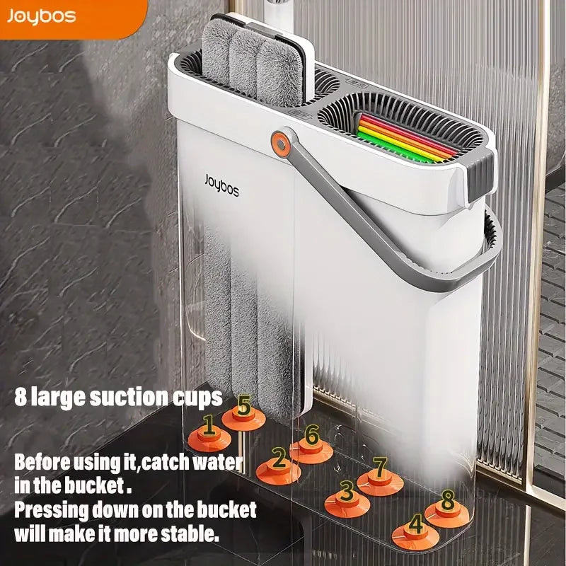 Joybos Ultra Slim Mop And Bucket System With Microfiber Pads