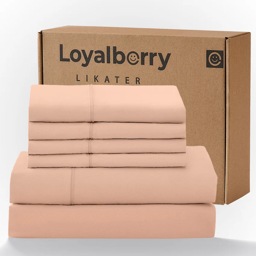 4 Piece Bedding Set With Double Sided Brushed Fabric And Easy Care Fitted Sheet