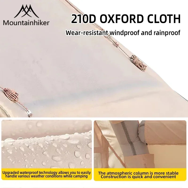 MOUNTAINHIKER Inflatable Camping Tent With Storage Bags And Air Pump