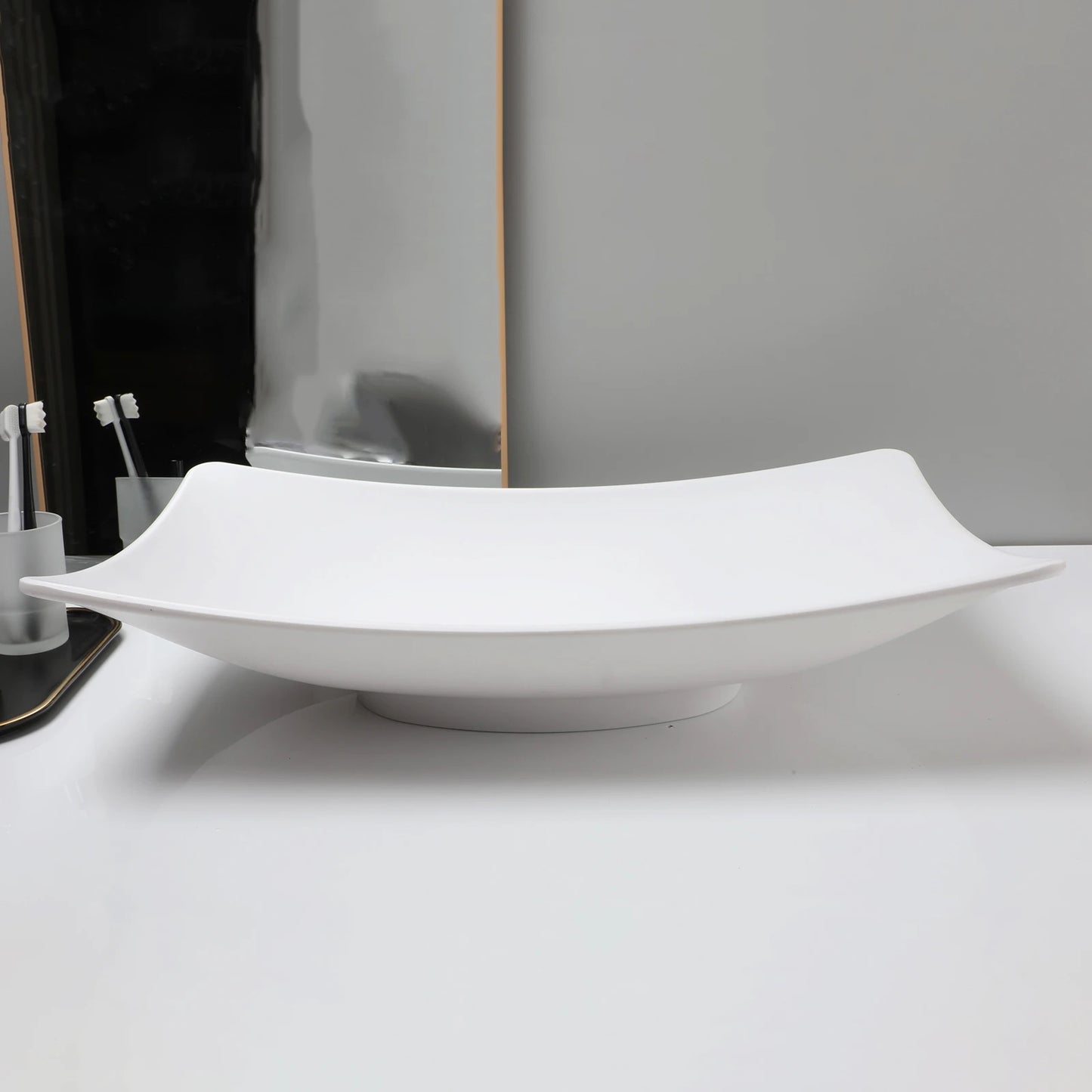 Mekkhalaa Stone Resin Above Counter Bathroom Vessel Sink