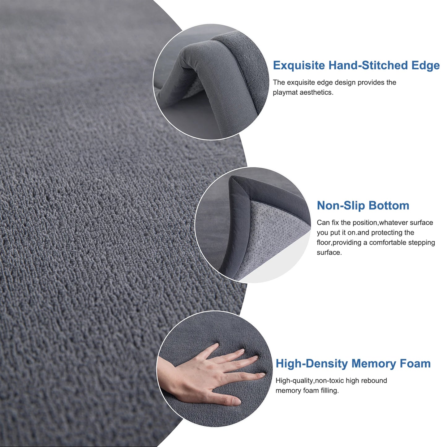Velvet Non Slip Area Rug For Living Room And Bedroom