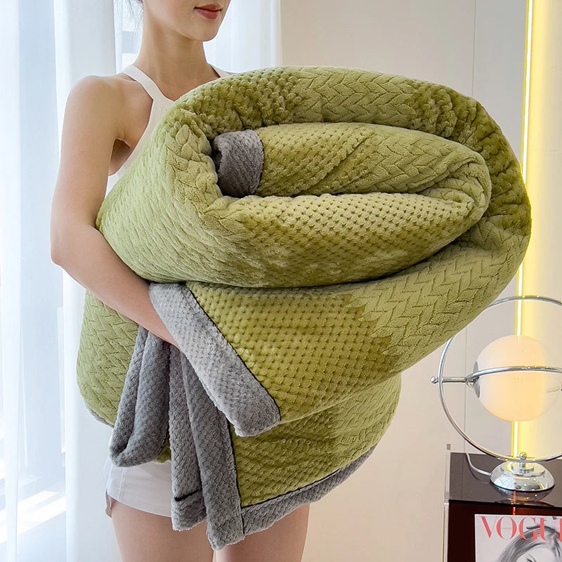 KDV Milk Velvet Blanket For Bed Spring Autumn Grade A