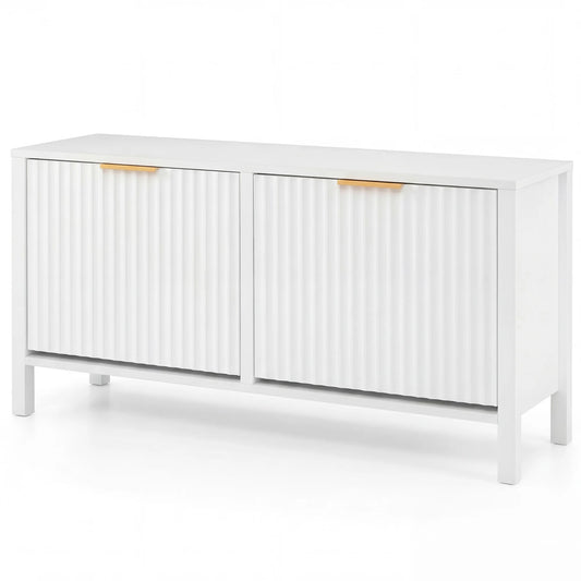 HOMASIS Shoe Storage Bench With Two Flip Drawers For Entryway