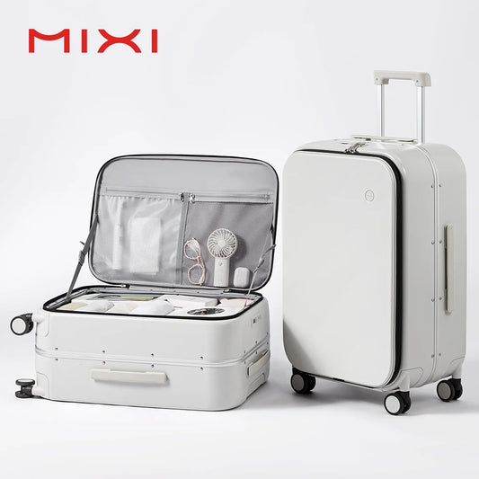 Mixi Aluminum Frame Front Opening Rolling Luggage M9291