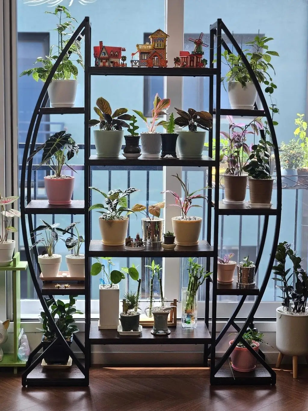 Wisfor Metal Plant Stand Multilayer Bookshelf 10 Tier Garden Pot Rack