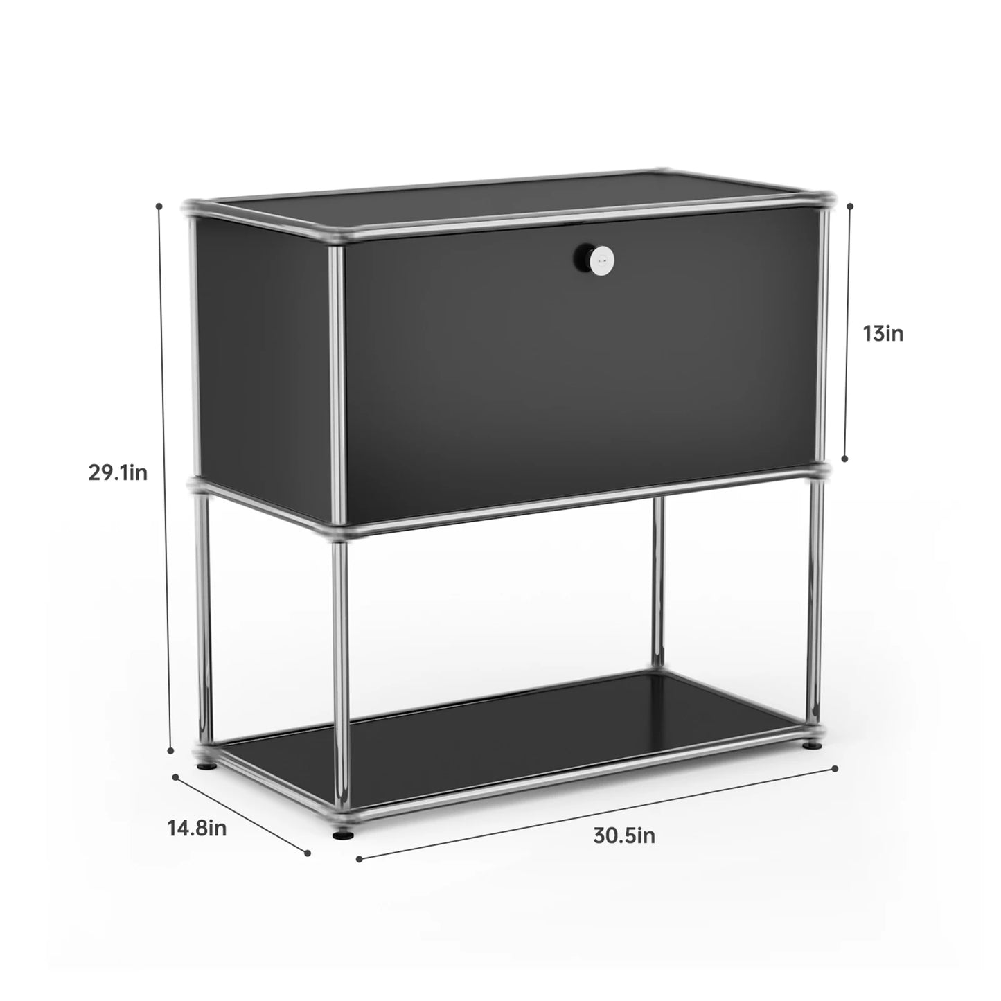 Metal Storage Cabinet TV Stand for Living Room and Office