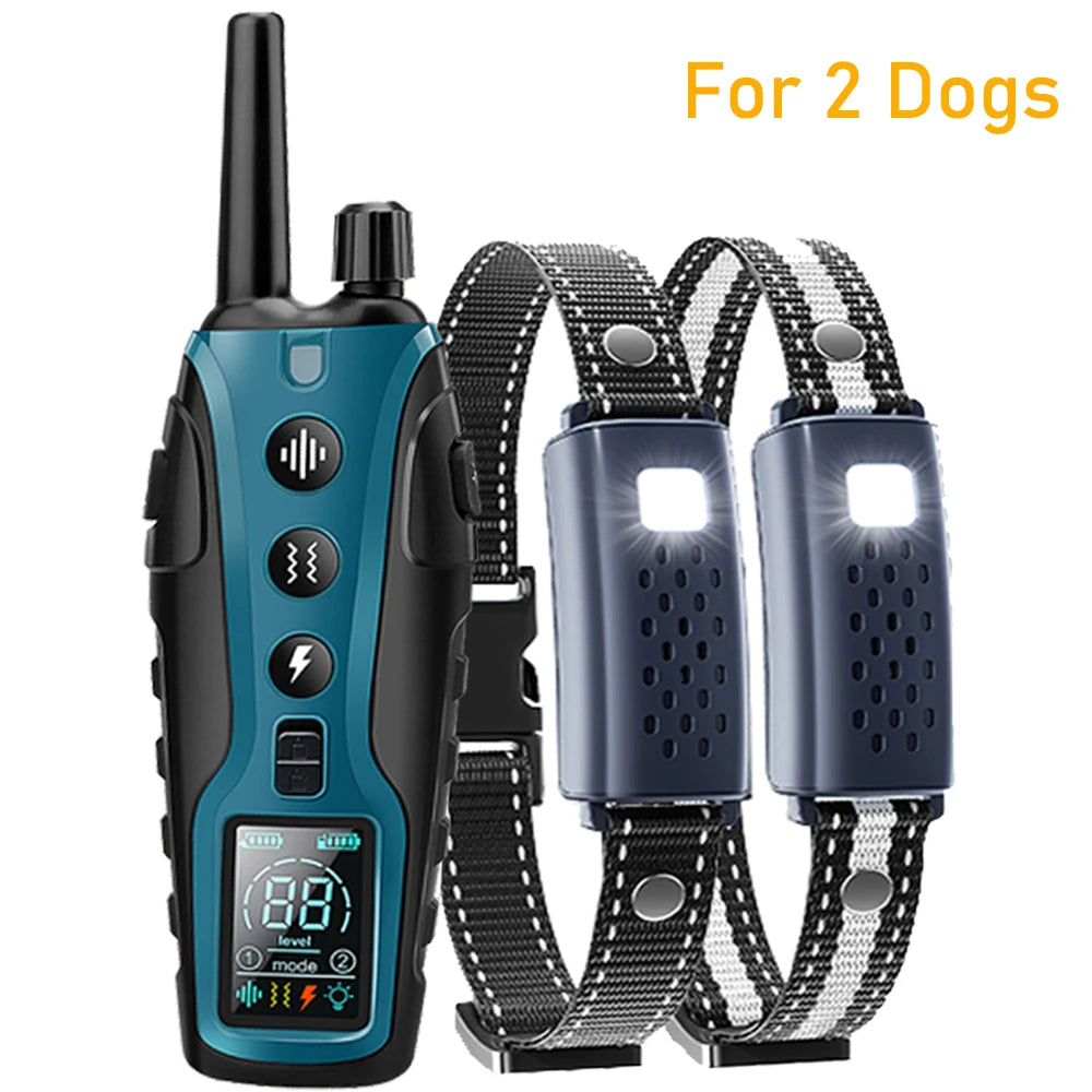 Electric Dog Training Collar With Remote Control Waterproof Beep Vibration Shock
