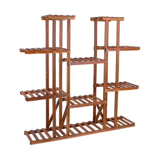 Wisfor Wooden Plant Shelf Indoor Outdoor Multi Tier Display Stand