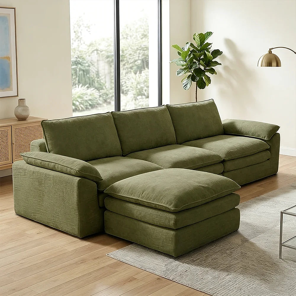YQzyphyna Modern Cloud Modular Sofa With Memory Foam And Pillows
