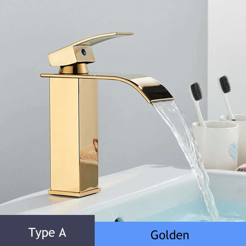 Saeuwtowy Single Handle Waterfall Bathroom Basin Faucet