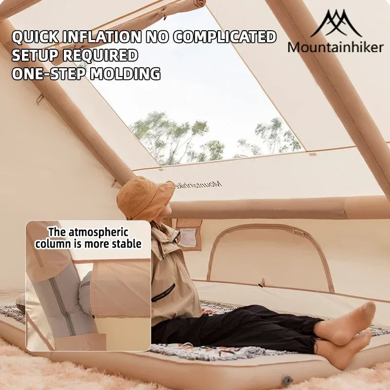 MOUNTAINHIKER Inflatable Camping Tent With Storage Bags And Air Pump