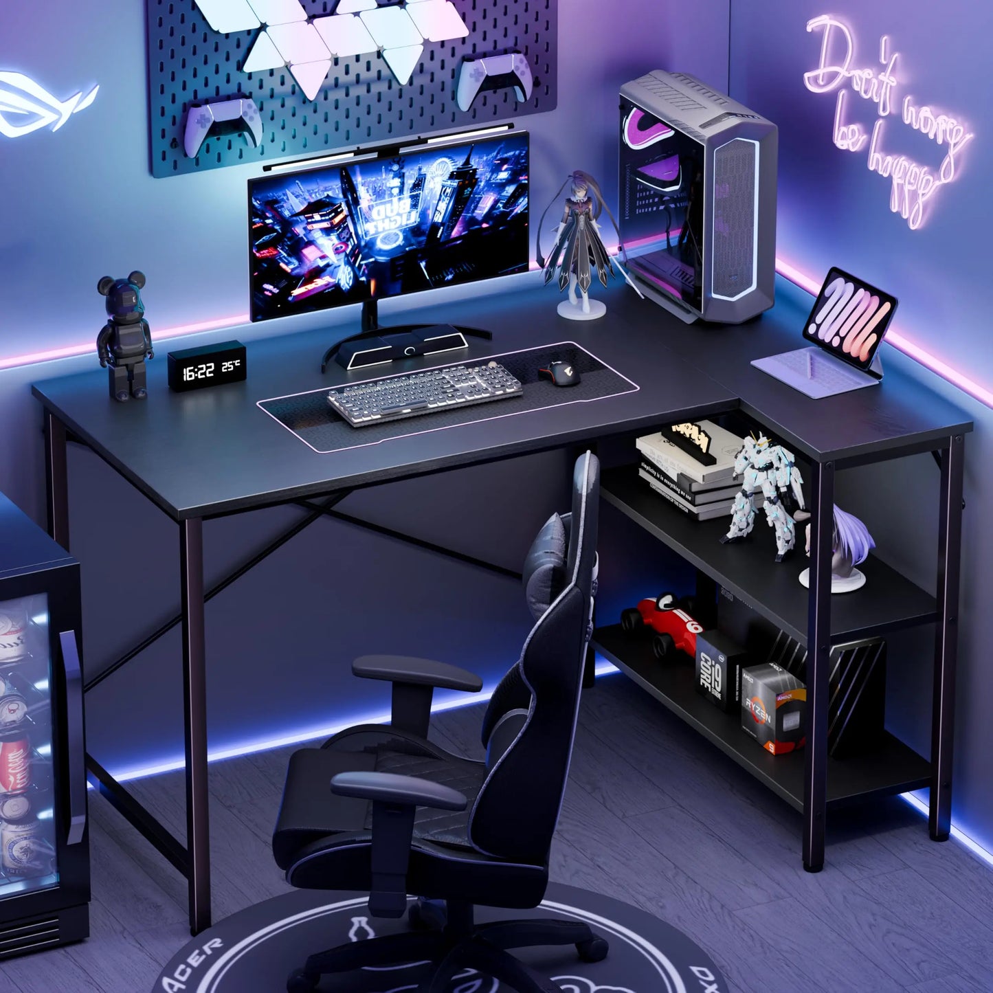 JHK L Shaped Desk for Home Office with Builtin Storage