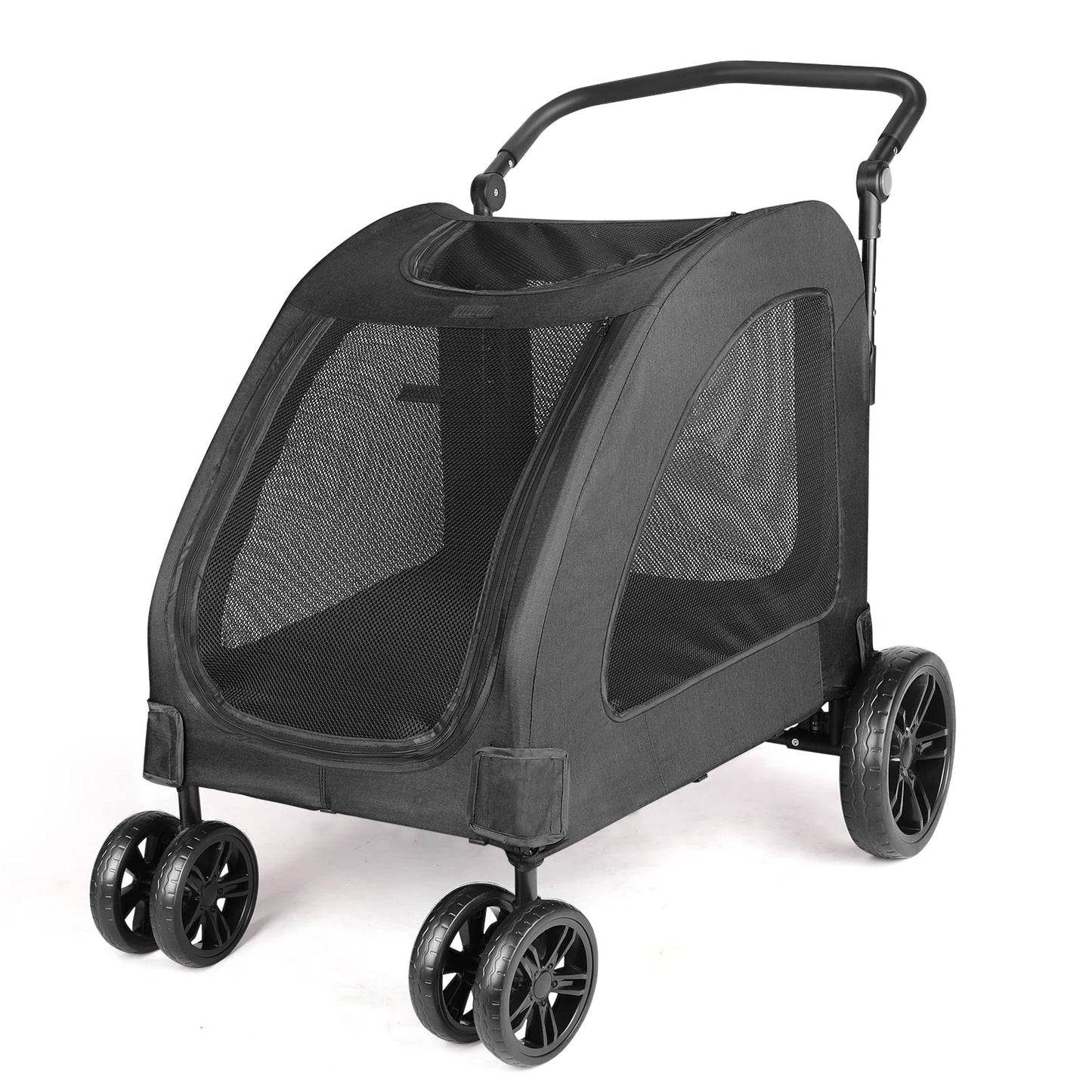 Heavy Duty Large Dog Stroller Foldable Wagon With 360Degree Wheels