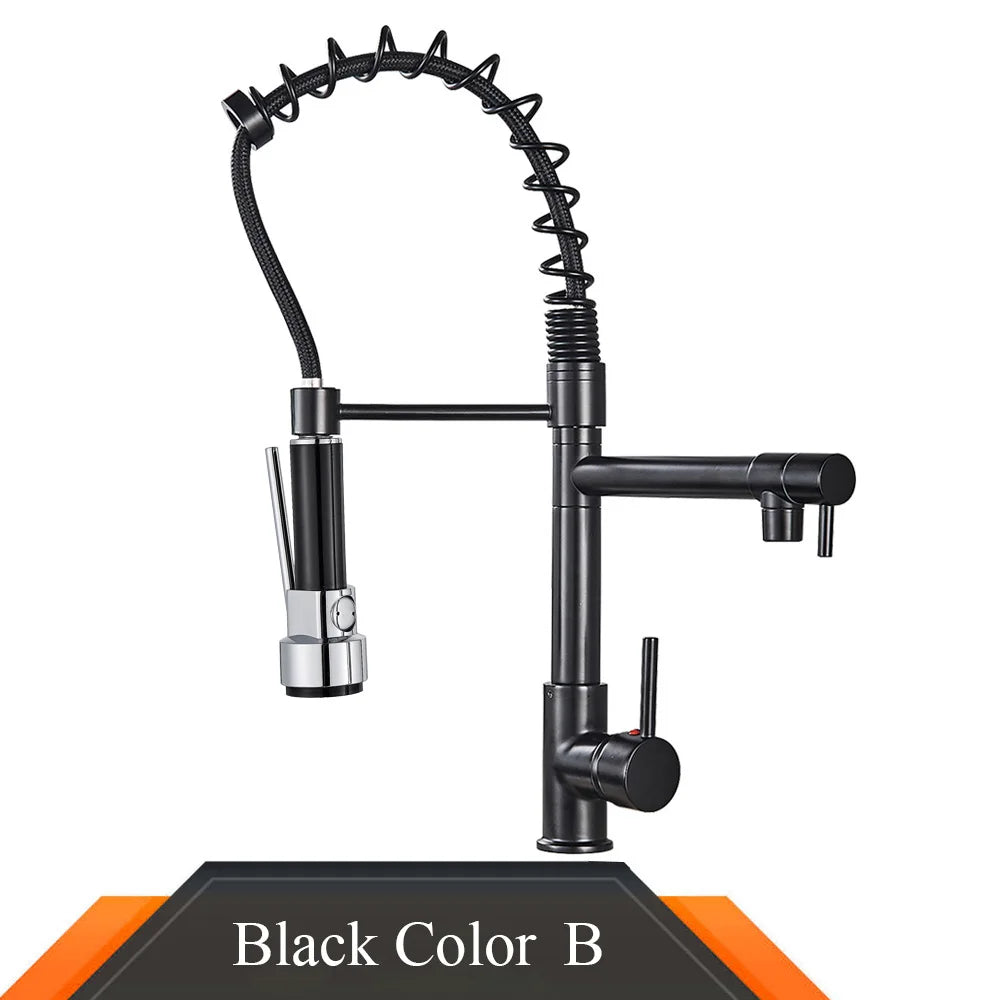 Hownifety Spring Kitchen Faucet with Pull Down Spout