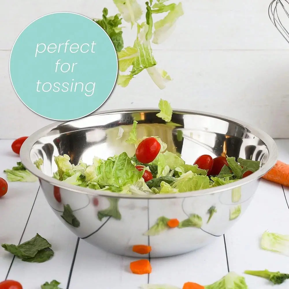 Stainless Steel Mixing Bowl 5 Piece Set Nesting Bowls