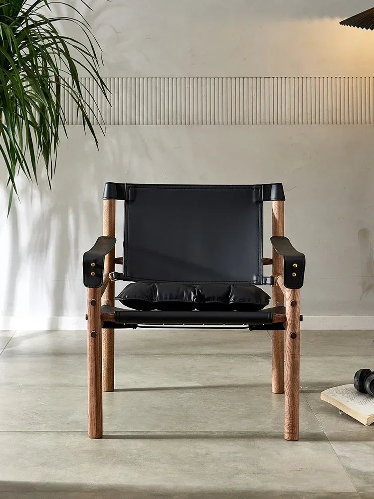ADDE MID CENTURY SAFARI CHAIR, Art Solid Wood Lounge Chair, Single Designer Vintage Sofa Chair. Home Furniture lounge chair