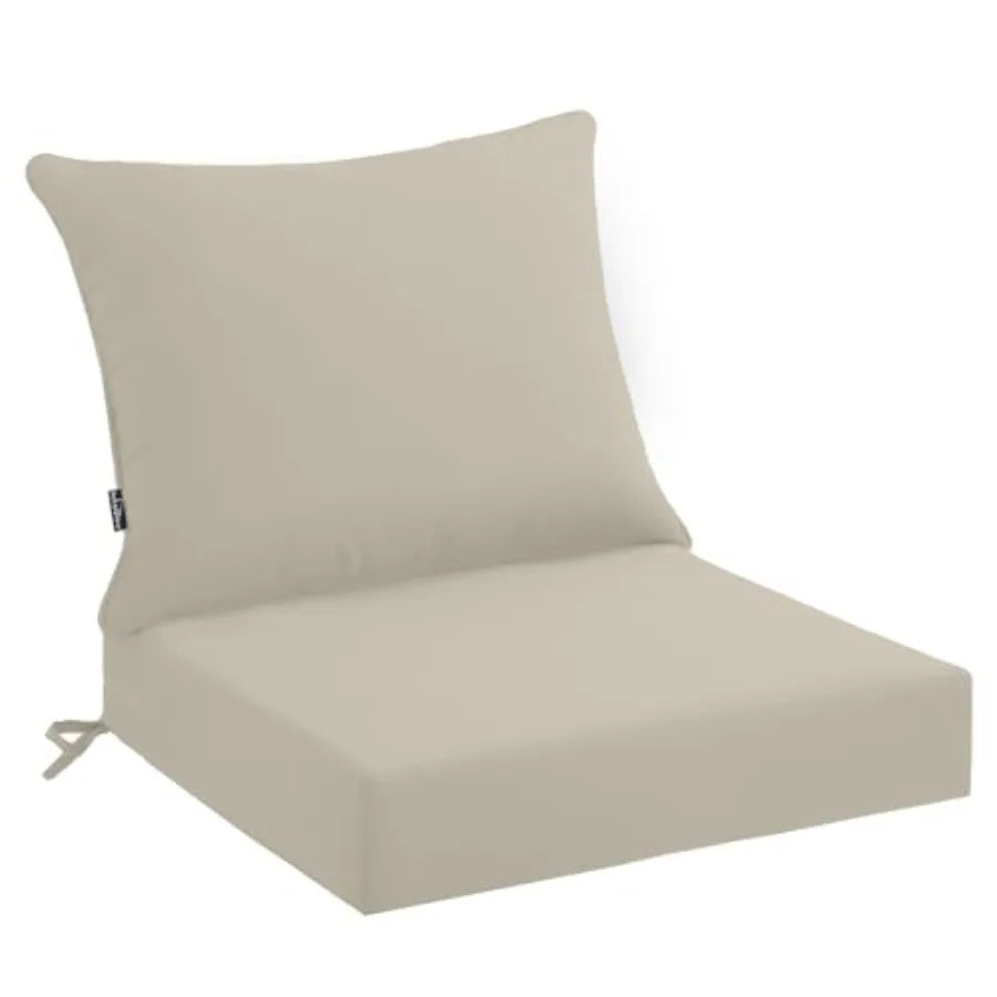 Outdoor Patio Seat Cushions Waterproof Fade Resistant With Removable Cover