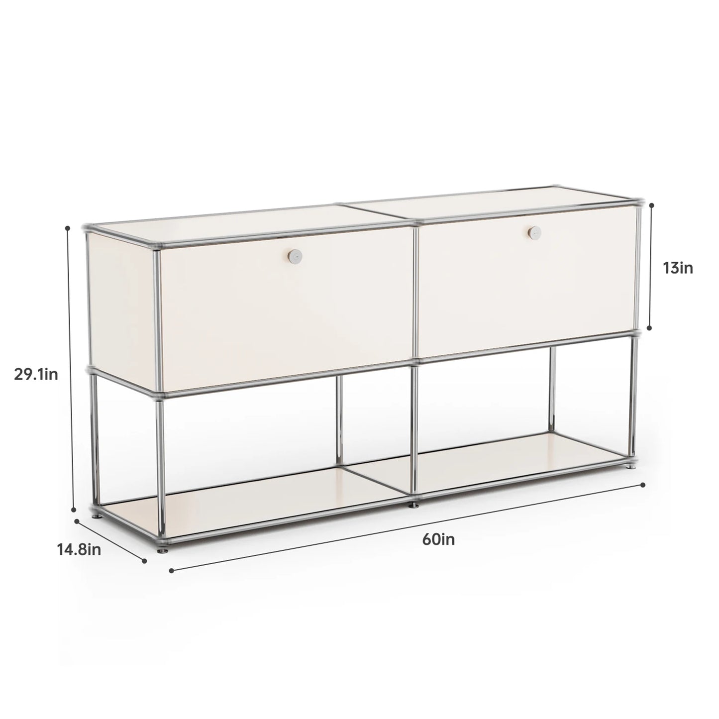 Metal Storage Cabinet TV Stand for Living Room and Office