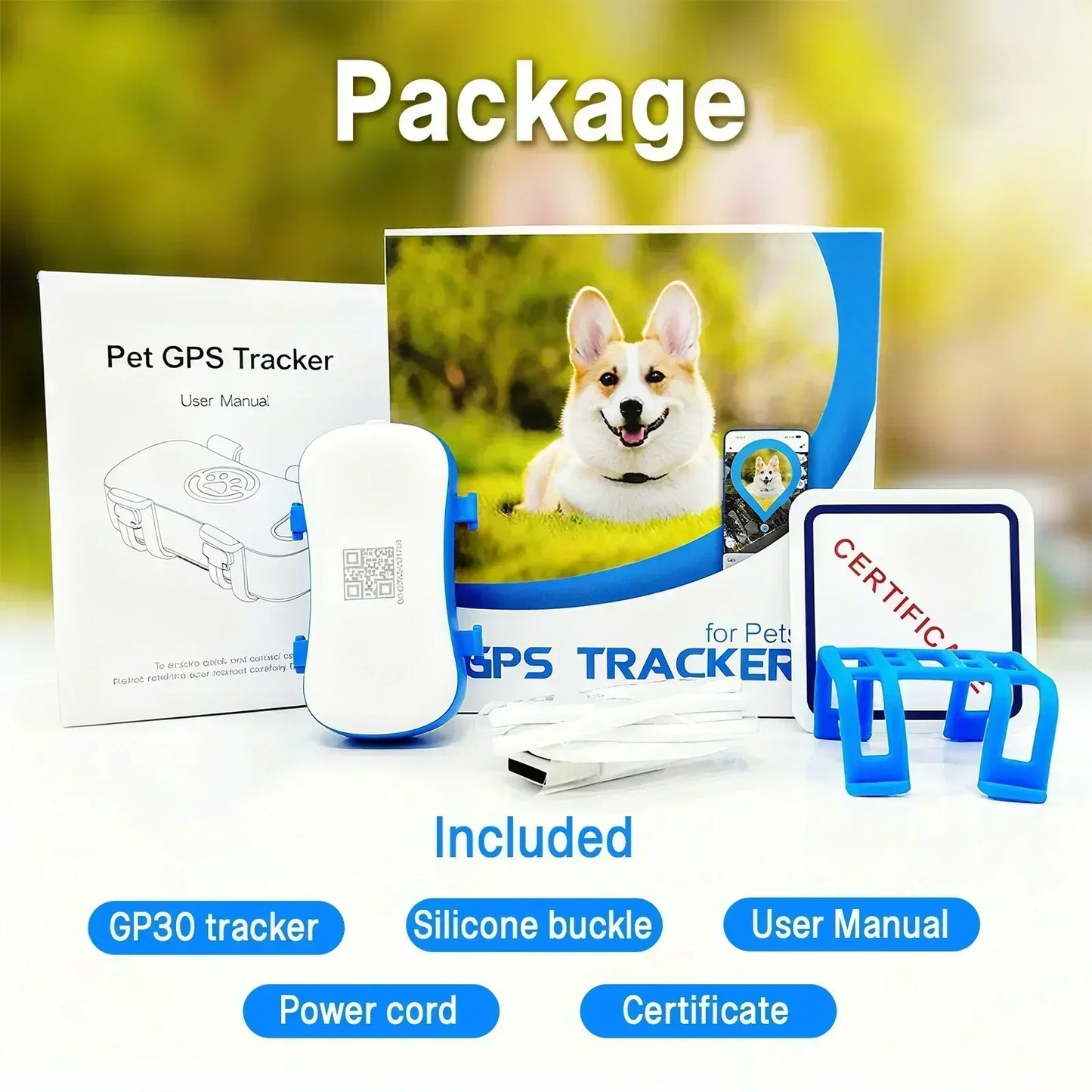 WANWAYTECH GPS Pet Tracker 4G for Pets Real Time Tracking IP67 Waterproof
