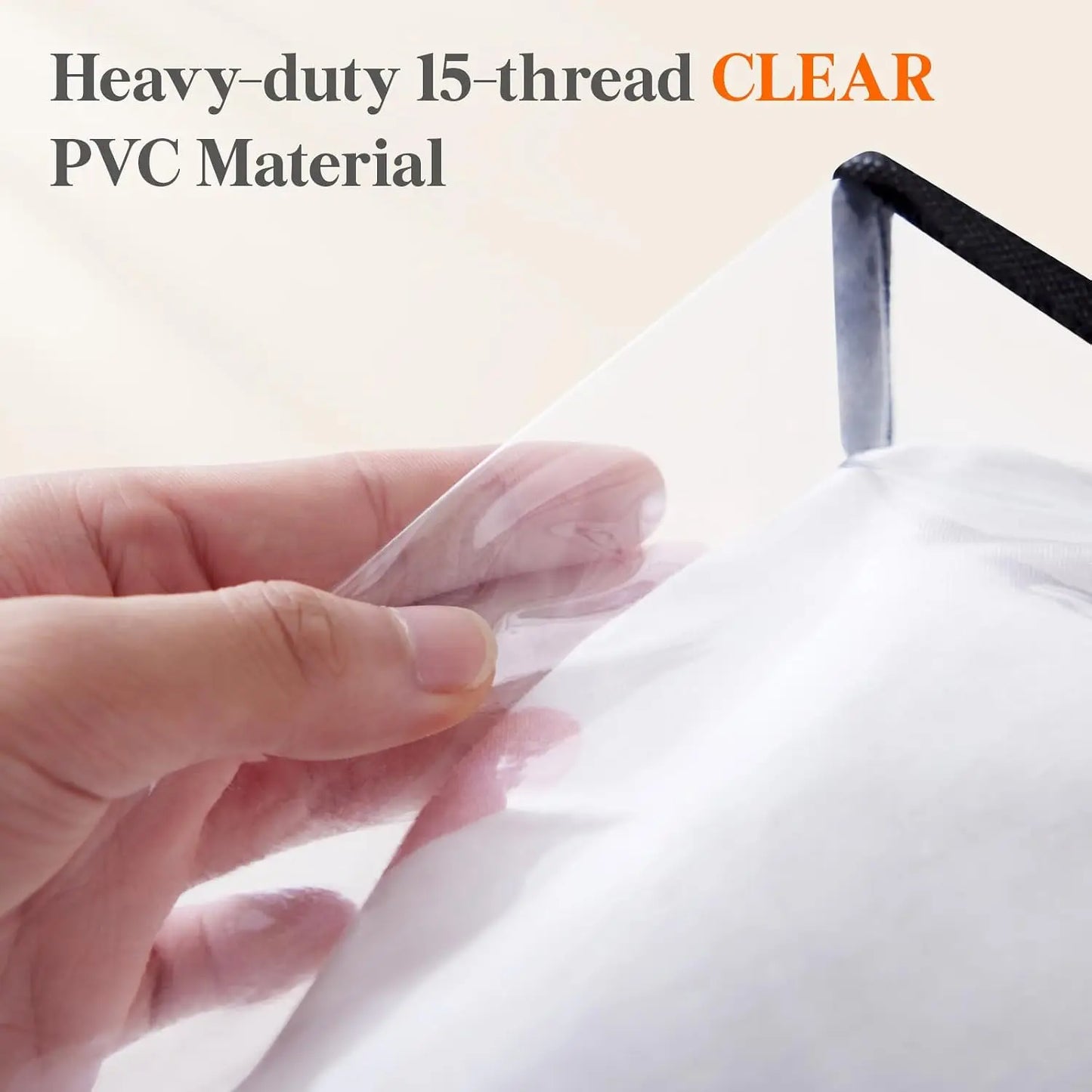 Clear Vinyl Clothes Storage Bags With Zipper 4 Pack