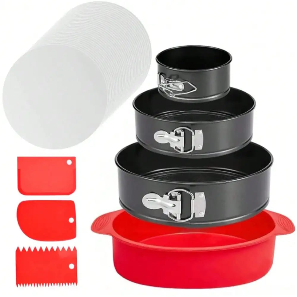 Springform Cake Pan Set 7 Pieces Nonstick Leakproof With Accessories