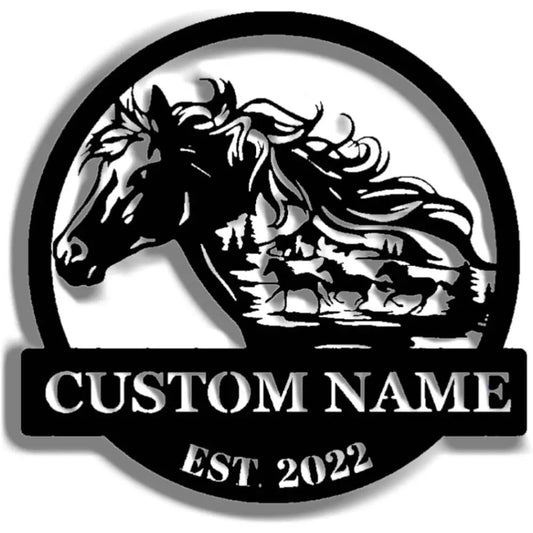 Custom Metal Wall Art House Name Address Zodiac Sign