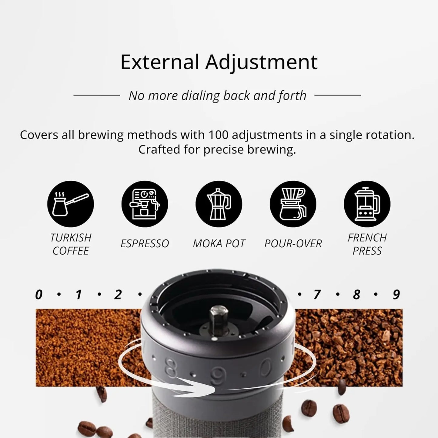 K Ultra Manual Coffee Grinder With Case Conical Burr