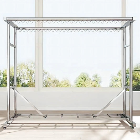 Stainless Steel Floor Drying Rack Heavy Duty Standing Laundry Stand