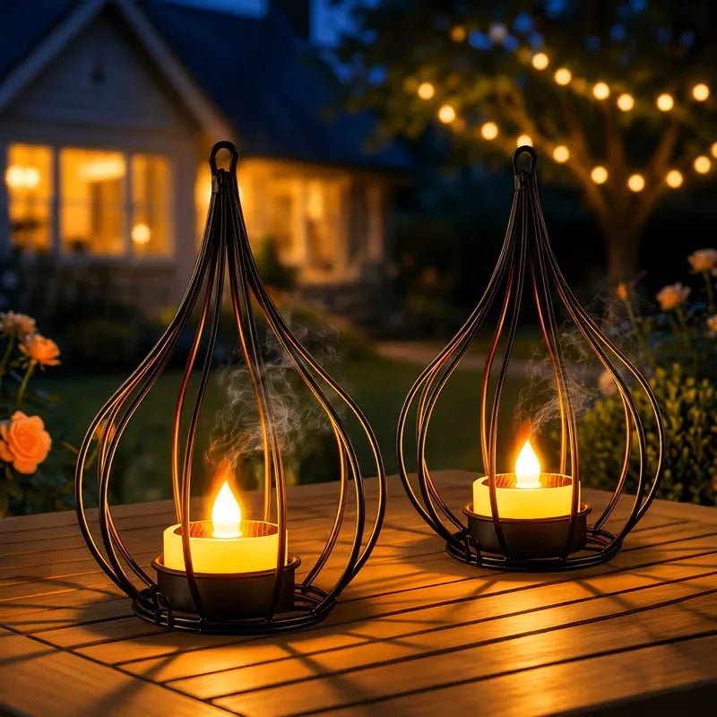 KPSTEK Waterproof Solar Lanterns Hanging LED Outdoor Garden Decor
