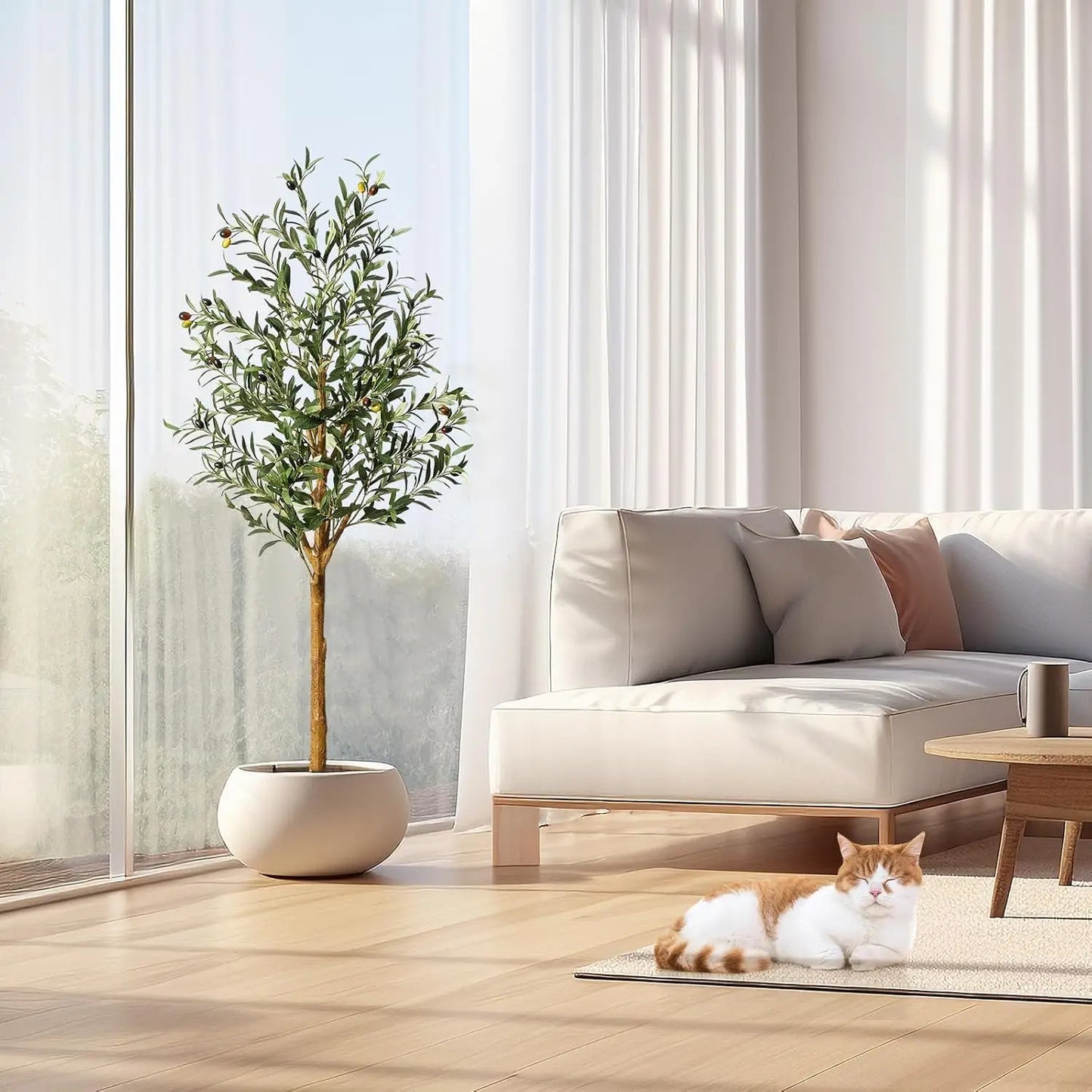 HiMISS Olive Tree Artificial Plant In Pot For Home Decor