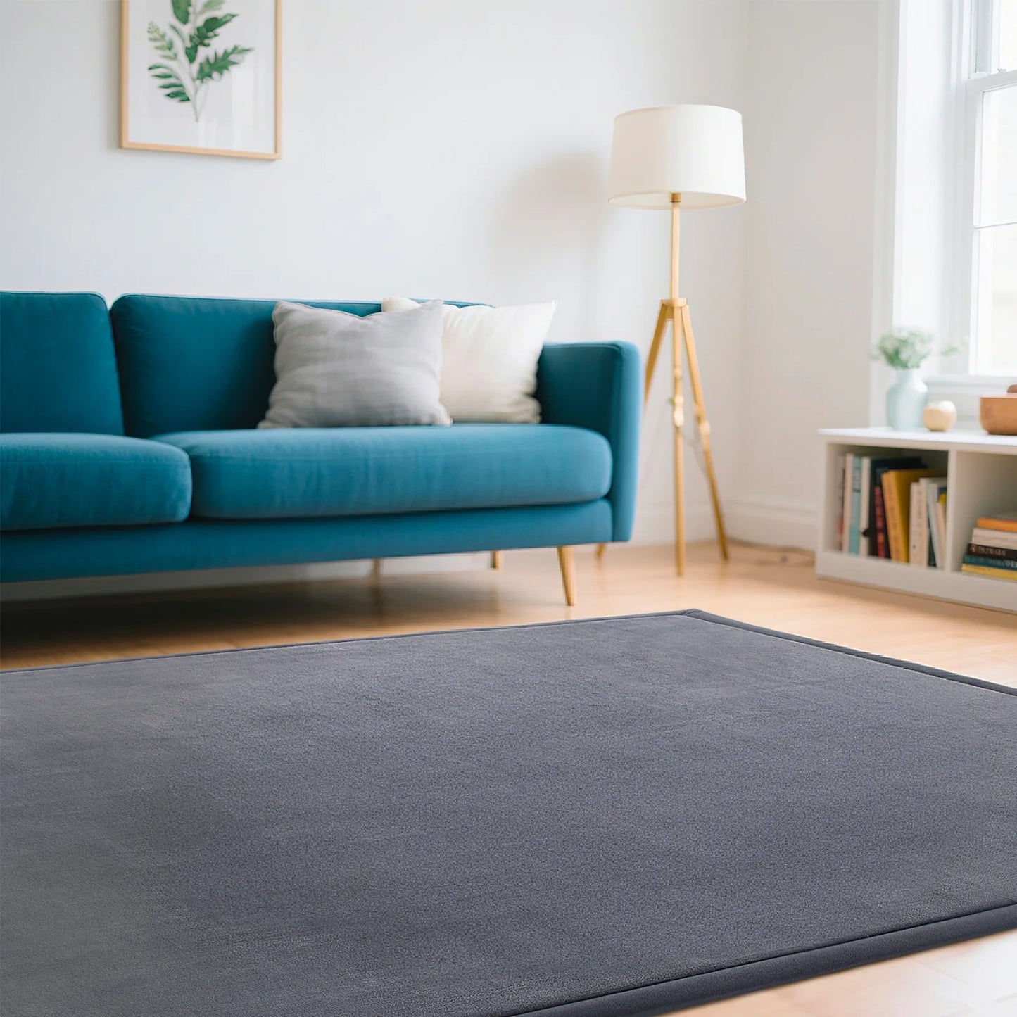 Velvet Non Slip Area Rug For Living Room And Bedroom