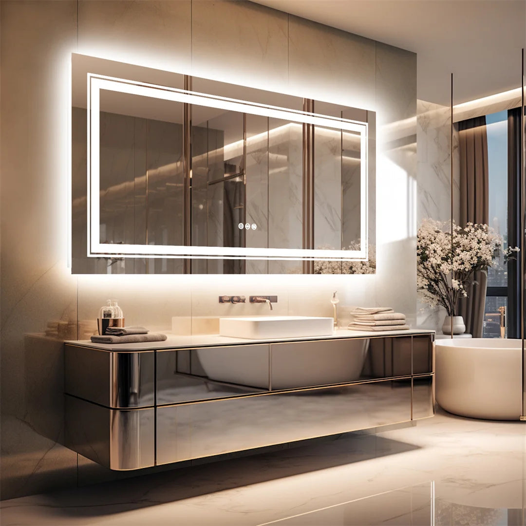 Luvodi Full Length Illuminated Mirror With Touch Sensor Control