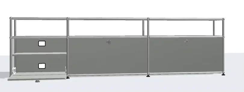 Bigcityfur Modern Metal Corner TV Stand Storage Cabinet